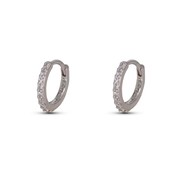 Earrings Dilvdò Hoop ring in Silver Zircone ORDLBB2 - ORDLBB2